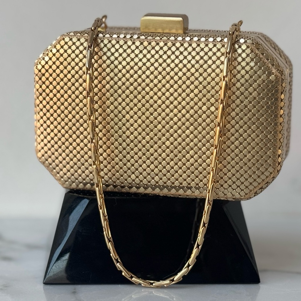 Whiting & Davis gold 
Metal Minaudière vintage evening - Picture 13 of 16